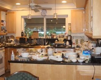 Very full kitchen.