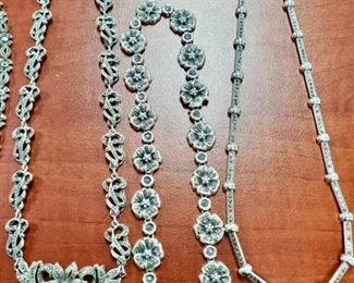 Sterling marcasite necklaces