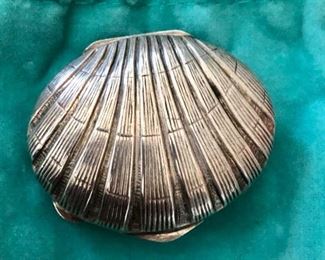 ANTIQUE TIFFANY sterling shell pill box