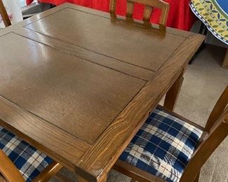 Table and chairs purchased in London