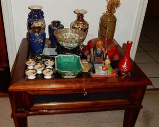 Asian items & display table
