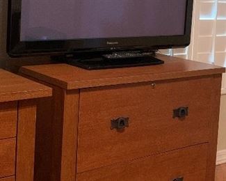 Sauder Mission Style  Suite: Desk w Hutch, 2 Drawer Lateral File, Library Desk