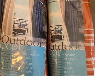 Outdoor Curtains and Rod New in Package