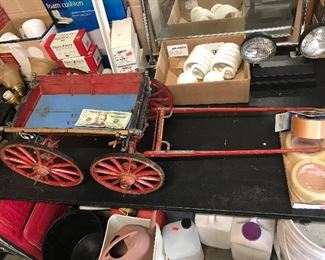 very old Childs toy wagon