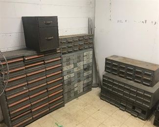 6 - multiple drawer metal cabinets