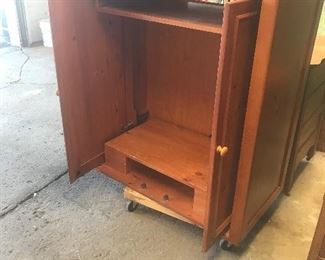 entertainment center in the open view