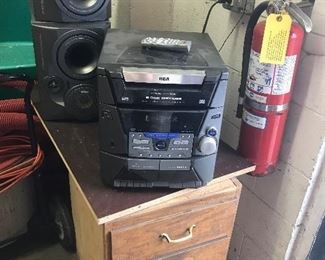 RCA 5 disc unit and a 3 drawer unit