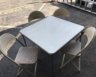 Card table with four chairs