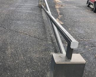 Here are two of the three parking lot poles and lights