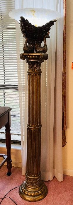 $175
Peacock motif ionic column lamp
 • 69 high 18 wide 18 deep