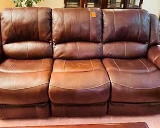 $495 
double recliner sofa leather
 • 39high 85wide 42deep