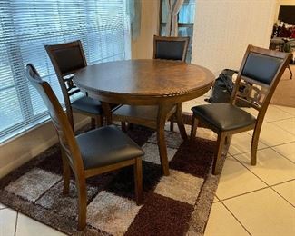 $275
 kitchen table set
Table • 31high 47 across 47 deep 
chairs  • 39 high 18 across 22 deep 