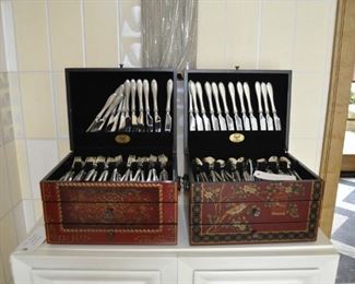FABULOUS PEWTER FLATWARE SERVICE FOR ABOUT 5 DOZEN PEOPLE. ORIGINAL COST WAS OVER $15,000
