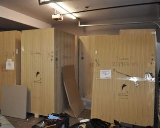 6 custom made gold finished cabinets. Original cost was $50,000. Brand new and unopened. Asking $20,000