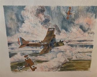 French and German plane, signed edition 108/375