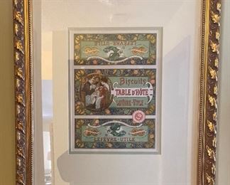 Alphonse Mucha Lefevre-Utile Biscuit Print. Color lithograph, mounted an museum framed. 9"x12" unframed. Insurance appraisal is included.