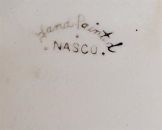 Vintage Hand Painted by NASCO bottom of Butter Dish 