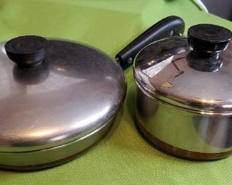 Copper Bottom Skillet are Sauce Pan