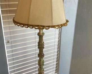 004 Alabaster Floor Lamp With Shade
