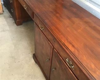 008 John Widdicomb Burl Kneehole Credenza Desk