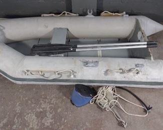 Seaworthy Inflatable Dinghy Boat w/ Paddles