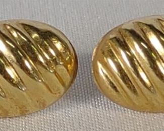 14K Gold Shrimp Earrings