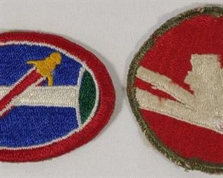 2 U.S. Army WWII Military Shoulder Patches