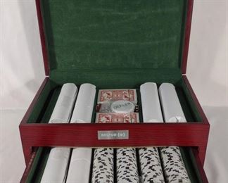 Poker Chip Set in Wooden Box