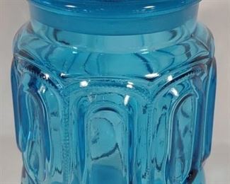 Moon & Star Blue Sugar Canister w/ Lid