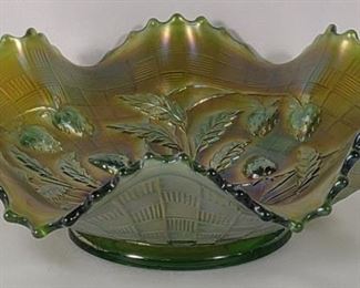 Northwood Strawberry Carnival Glass Bowl