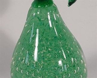 Lenox Art Glass Green Pair Paperweight