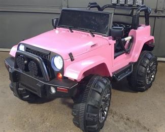 Pink 12V Battery Powered Ride On Jeep Toy