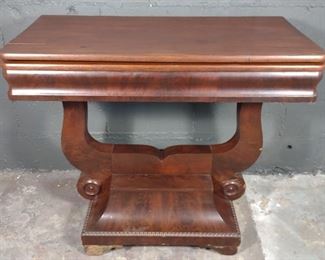 Antique Mahogany Flip Top Games Table