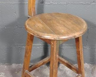 Antique Rustic Drafting Stool
