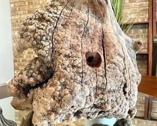 $48 Burlwood sculpture, very unique and heavy! 15w 14 h 7 d