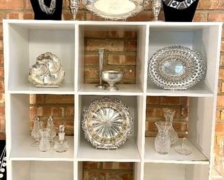 Sterling silver pieces and elegant Waterford crystal. Trust us, this silver is worth the buff. :) 