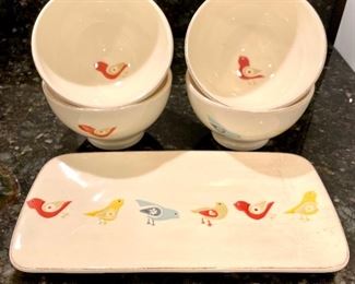$18 Pier One “Little Bird” dishes, set of 5.