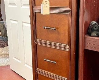 $50 Four drawer filing cabinet (we have 2 of these). We do not have the key.