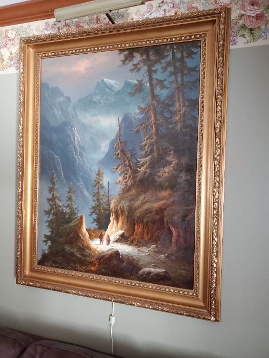 This is a large beautiful oil painting that looks much better in person