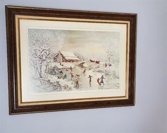 We have three pieces of art by this artist.  This one is a print