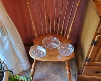 One of the dining room table chairs