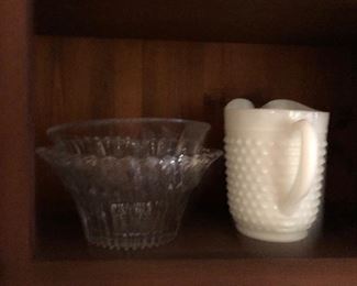 Glassware and milk glass