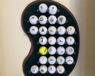 just one of the many golf memorabilia items