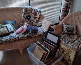 Wicker Settee, frames