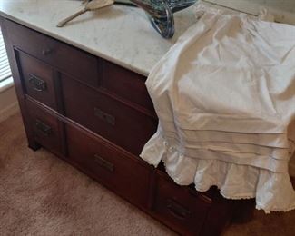 antique marble top dresser, Christening Gown