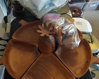 Monkey pod lazy Susan