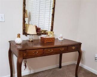 Modern Dark Wood Desk 