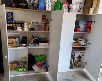 Content in storage cabinets 