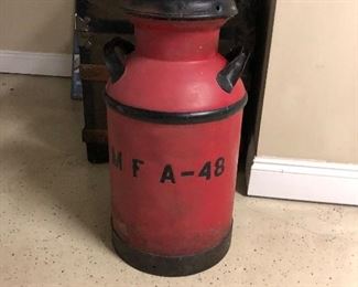 Excellent old milk container
