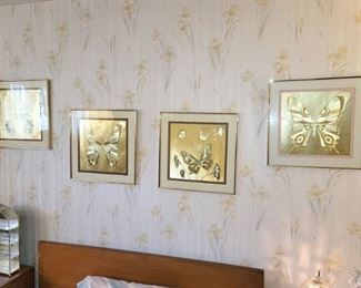 Framed butterfly art